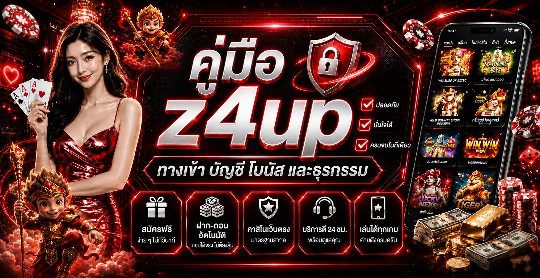 z4up คู่มือตรวจทางเข้า บัญชี และธุรกรรมปลอดภัย